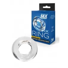 Прозрачное эрекционное кольцо-бублик прозрачный Прозрачное эрекционное кольцо-бублик прозрачный