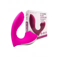 Ярко-розовый вибромассажер с вакуумной стимуляцией клитора ярко-розовый Ярко-розовый вибромассажер с вакуумной стимуляцией клитора ярко-розовый