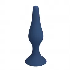 Синяя анальная пробка Slim Anal Plug L - 12,4 см синий 