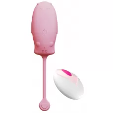 Розовое силиконовое виброяйцо с пультом ДУ розовый Розовое силиконовое виброяйцо с пультом ДУ розовый