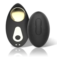 Черный перезаряжаемый вибратор в трусики с пультом ДУ черный 