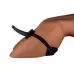 Страпон с 2 насадками и вибрацией UniStrap - 19 и 12 см телесный с черным 