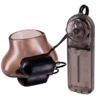 Стимулирующая насадка для мошонки DUAL POWER BALL PLAY SLEEVE дымчатый 