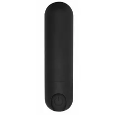 Черная перезаряжаемая вибропуля 7 Speed Rechargeable Bullet - 7,7 см черный 