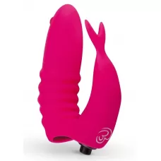 Ярко-розовая вибронасадка на палец Finger Vibrator ярко-розовый 