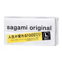Презервативы Sagami Original 0.02 L-size увеличенного размера - 10 шт  