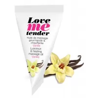 Съедобное согревающее массажное масло Love Me Tender Vanilla с ароматом ванили - 10 мл  