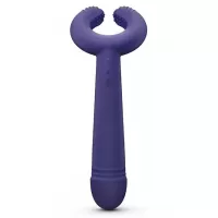 Темно-синий вибратор для пар Please Me Multi Vibrator темно-синий 