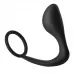 Черное эрекционное кольцо с анальной пробкой Anal Plug With Cockring черный 