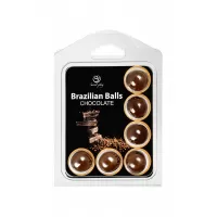 Набор из 6 шариков с массажным маслом Brazilian Balls с ароматом шоколада  