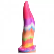 Фантазийный люминесцентный стимулятор-язык Unicorn Kiss Unicorn Tongue Glow-in-the-Dark Silicone Dildo - 21,3 см разноцветный 
