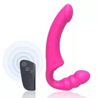 Розовый безремневой страпон Straples Strap-On Dildo розовый 