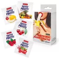 Набор из 5 саше съедобных смазок Tutti-Frutti  