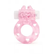 Розовое эрекционное виброкольцо в форме зайчика розовый Розовое эрекционное виброкольцо в форме зайчика розовый