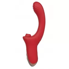 Красный вагинально-клиторальный вибратор красный Красный вагинально-клиторальный вибратор красный