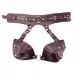 Бордовая сбруя из ошейника с лифом Maroon Harness бордовый S-M-L
