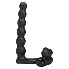Черная насадка для двойной стимуляции Hercules Penis Sheath III - 15,3 см черный 
