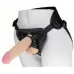 Пояс харнесс BEST UNI strap с 2 насадками - 18 и 22 см телесный с черным 