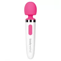 Розово-белый перезаряжаемый жезловый вибратор Aqua Mini Rechargeable розовый с белым 
