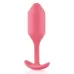 Розовая пробка для ношения B-vibe Snug Plug 2 - 11,4 см розовый 