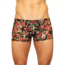 Мужские трусы-боксеры из сетки с яркими розами Rose Boxer черный L