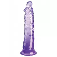 Фиолетовый фаллоимитатор на присоске 8’’ Cock - 21,8 см фиолетовый 