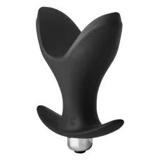 Черная анальная пробка Vibrating Anal Anchor Plug - 10 см черный 