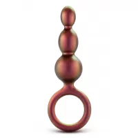 Массажер для анальной стимуляции цвета бронзы Matrix Beaded Loop Plug - 13,3 см бронзовый 