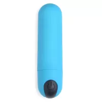 Голубая вибропуля с пультом ДУ 21X Vibrating Bullet with Remote Control голубой 