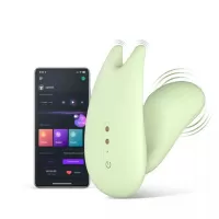 Зеленый вибратор Magic Motion Umi - 9,5 см зеленый 