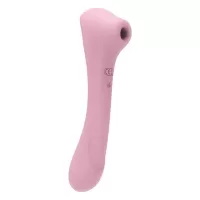 Нежно-розовый двусторонний стимулятор Daisy Massager - 20,2 см нежно-розовый 