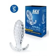 Прозрачная анальная пробка с шишечками - 6,5 см Прозрачная анальная пробка с шишечками - 6,5 см