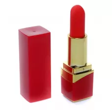 Красный мини-вибратор в форме помады красный 