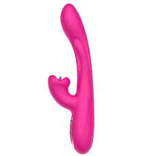Розовый вибратор со стимуляцией клитора и фингерингом - 23,5 см розовый Розовый вибратор со стимуляцией клитора и фингерингом - 23,5 см розовый