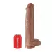 Кофейный фаллоимитатор-гигант 15  Cock with Balls - 40,6 см кофейный 