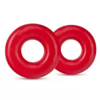 Набор из 2 красных эрекционных колец DONUT RINGS OVERSIZED красный 