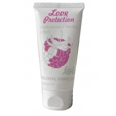 Лубрикант на водной основе с ароматом малины Love Protection Raspberry - 50 мл  