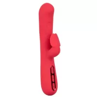 Розовый вибромассажер-кролик Throb Flutter - 21,5 см розовый 