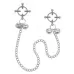 Металлические зажимы для сосков на цепочке Nipple Grips 4-Point Nipple Press with Bells серебристый 
