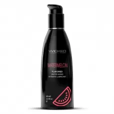 Лубрикант на водной основе с ароматом арбуза Wicked Aqua Watermelon - 60 мл  