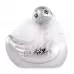 Серебристый вибратор-уточка I Rub My Duckie 2.0 Paris серебристый 