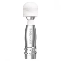 Серебристый жезловый мини-вибратор с кристаллами Mini Massager Silver Edition серебристый 