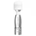 Серебристый жезловый мини-вибратор с кристаллами Mini Massager Silver Edition серебристый 