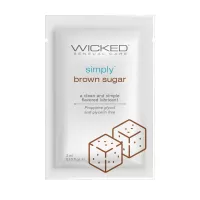 Саше лубриканта на водной основе Simply Aqua Brown Sugar с ароматом коричневого сахара - 3 мл  