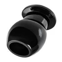 Черная анальная втулка Basic M - 6,5 см черный 