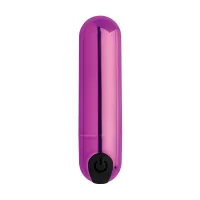 Лиловая вибропуля 10X Rechargeable Vibrating Metallic Bullet лиловый 