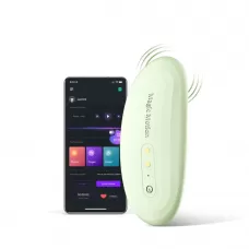 Зеленый вибромассажер в трусики Magic Motion Nyx - 8,8 см зеленый 