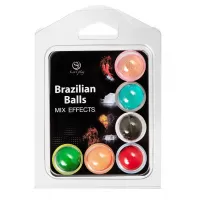 Набор из 6 шариков с массажными маслами Secret Play Barazilian Balls  