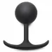 Черная анальная пробка с утяжелением Comfort Plugs Premium Silicone 4.7’’ Weighted Round Plug - 12 см черный 