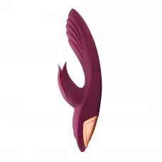 Сливовый вибратор-кролик 5’’ Silicone Kissing - 20,2 см сливовый 